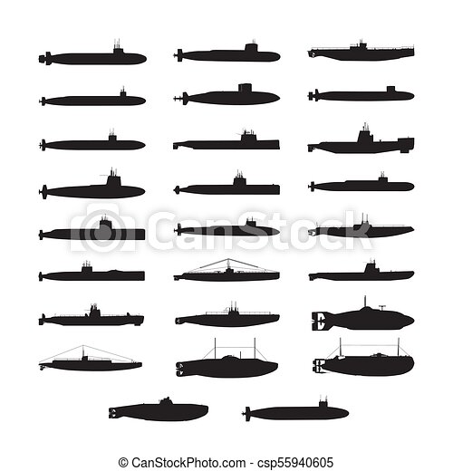 Detail Submarine Silhouette Clip Art Nomer 16