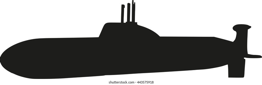 Detail Submarine Silhouette Clip Art Nomer 33