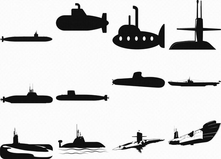 Detail Submarine Silhouette Clip Art Nomer 40