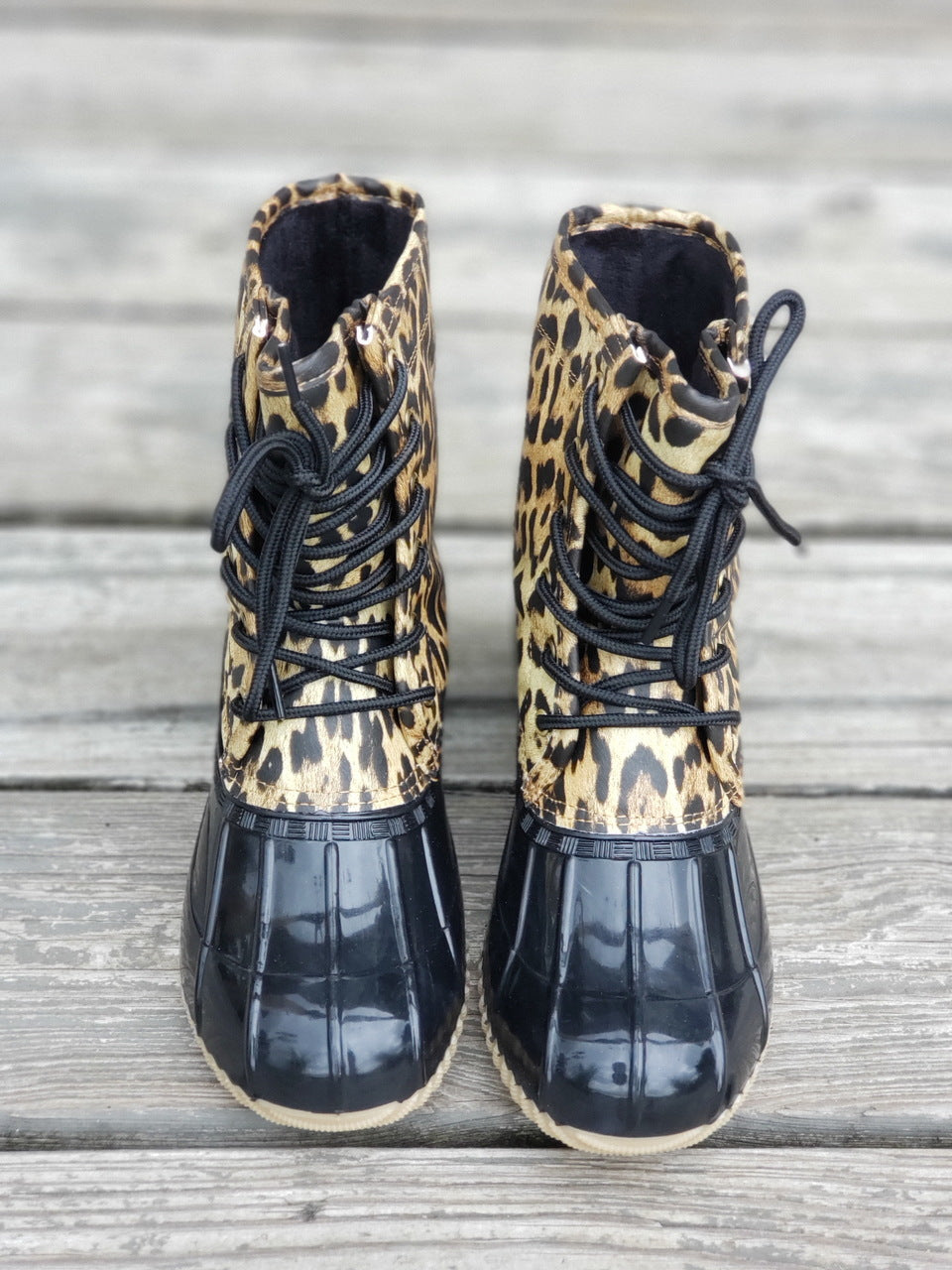 Detail Sugar Leopard Duck Boots Nomer 21