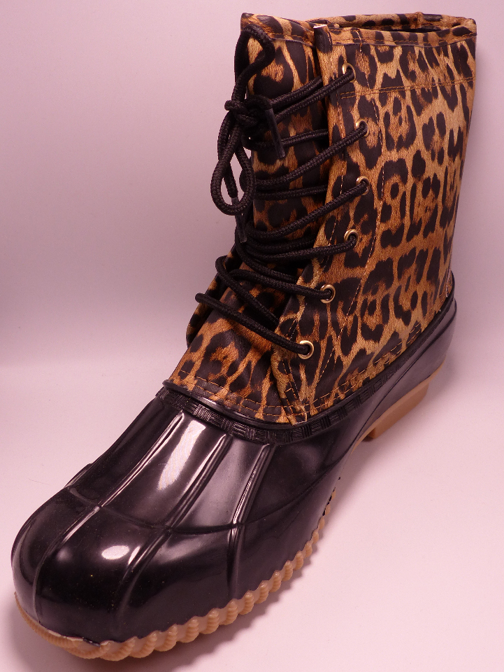 Detail Sugar Leopard Duck Boots Nomer 22