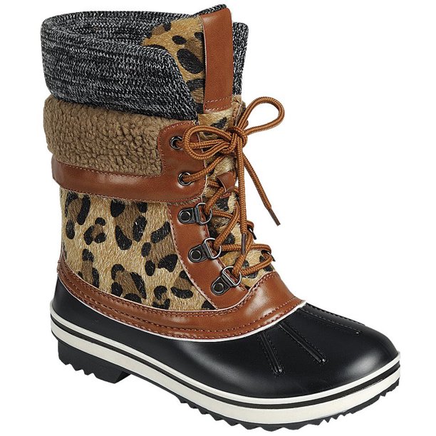 Detail Sugar Leopard Duck Boots Nomer 28