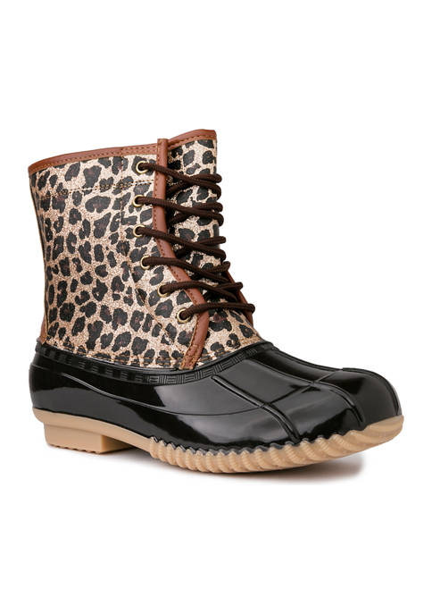 Detail Sugar Leopard Duck Boots Nomer 4