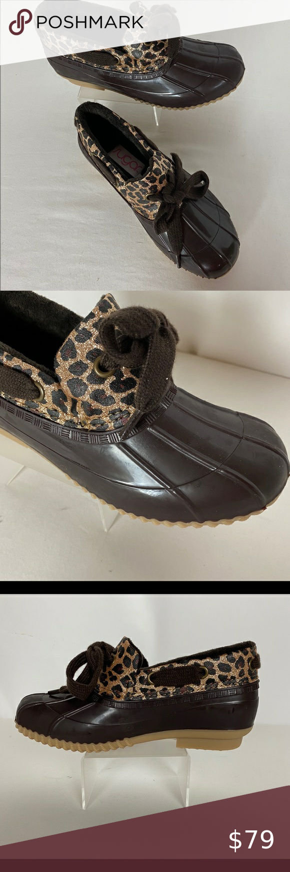Detail Sugar Leopard Duck Boots Nomer 32