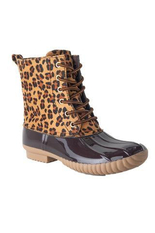 Detail Sugar Leopard Duck Boots Nomer 6