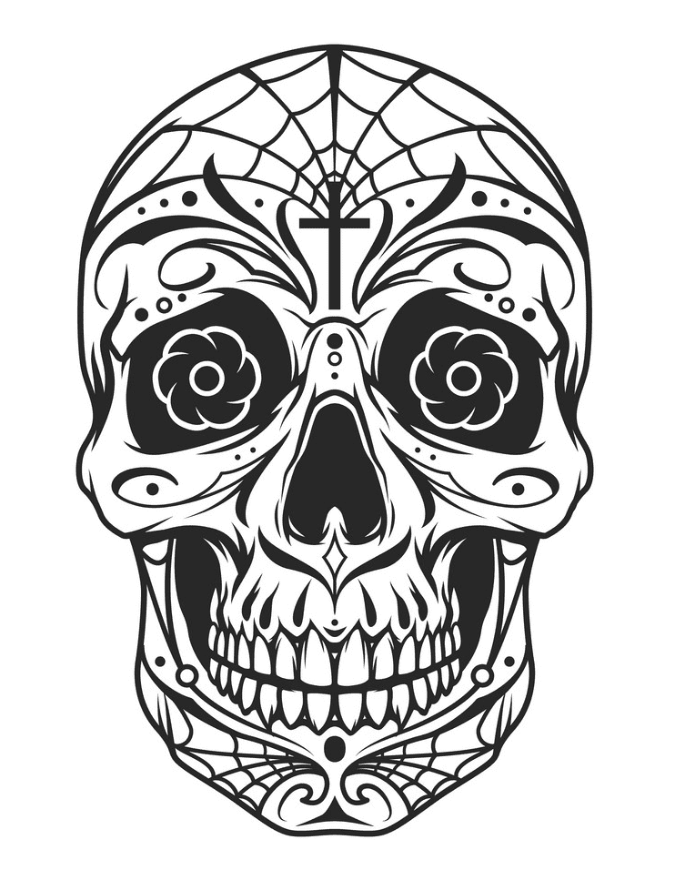 Detail Sugar Skull Clipart Free Nomer 10