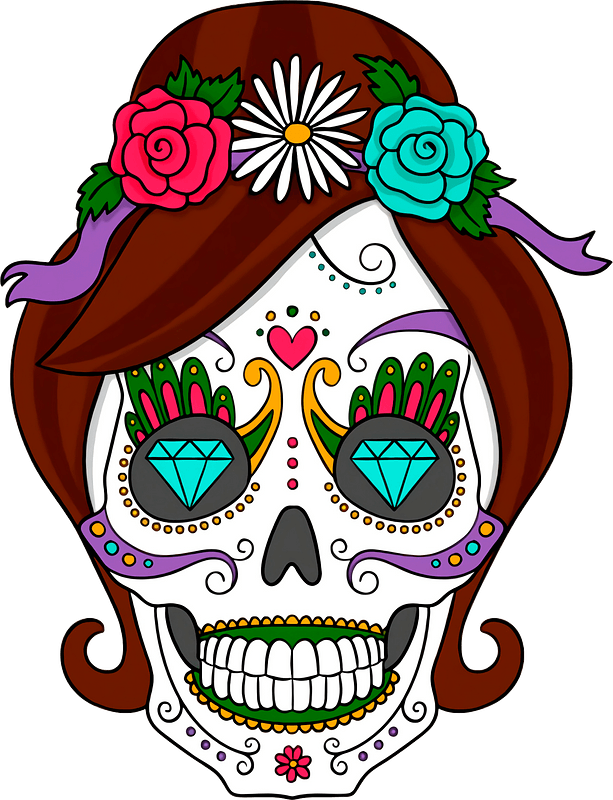 Detail Sugar Skull Clipart Free Nomer 36