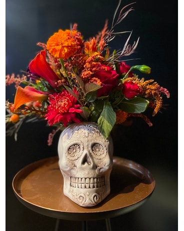 Detail Sugar Skull Flower Vase Nomer 32