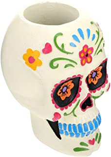 Detail Sugar Skull Flower Vase Nomer 6