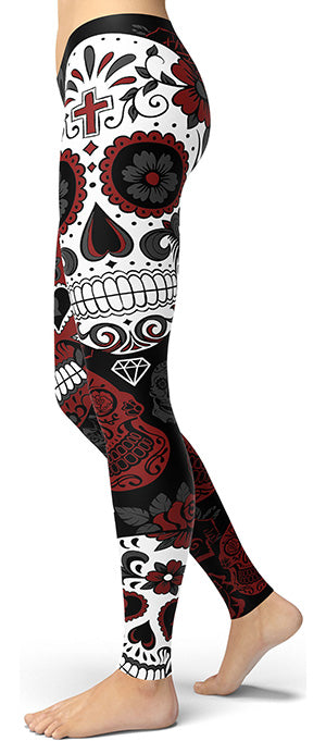 Detail Sugar Skull Leggings Amazon Nomer 11