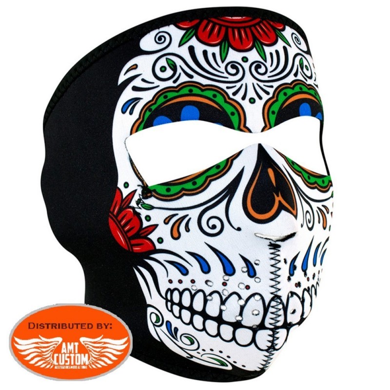 Detail Sugar Skull Motorcycle Face Mask Nomer 6