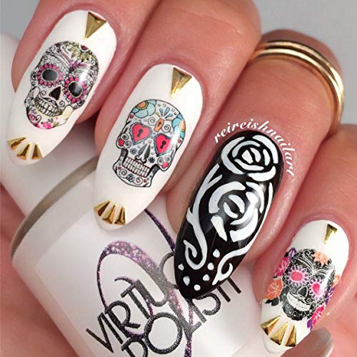 Sugar Skull Nail Art Stickers - KibrisPDR