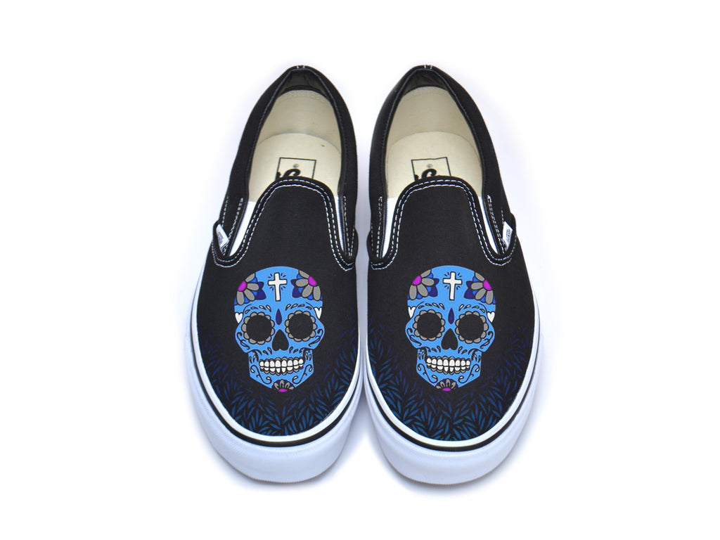 Detail Sugar Skull Shoes Vans Nomer 23