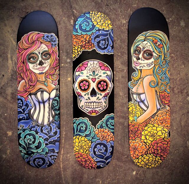 Detail Sugar Skull Skateboard Nomer 37