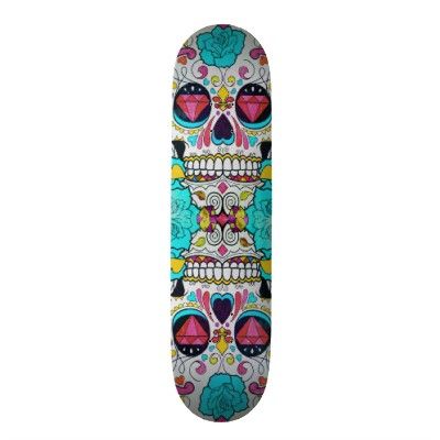 Detail Sugar Skull Snowboard Nomer 3