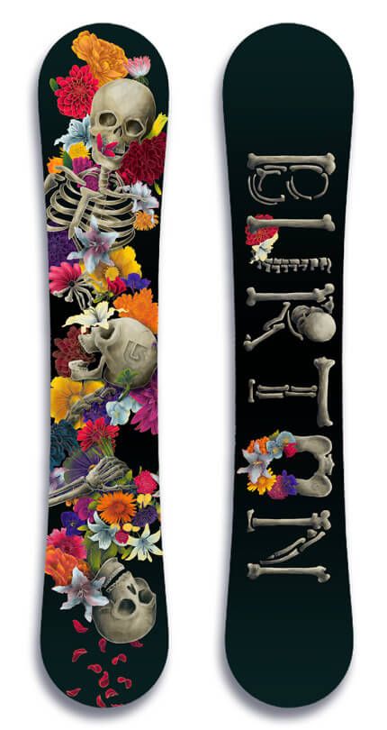 Detail Sugar Skull Snowboard Nomer 4