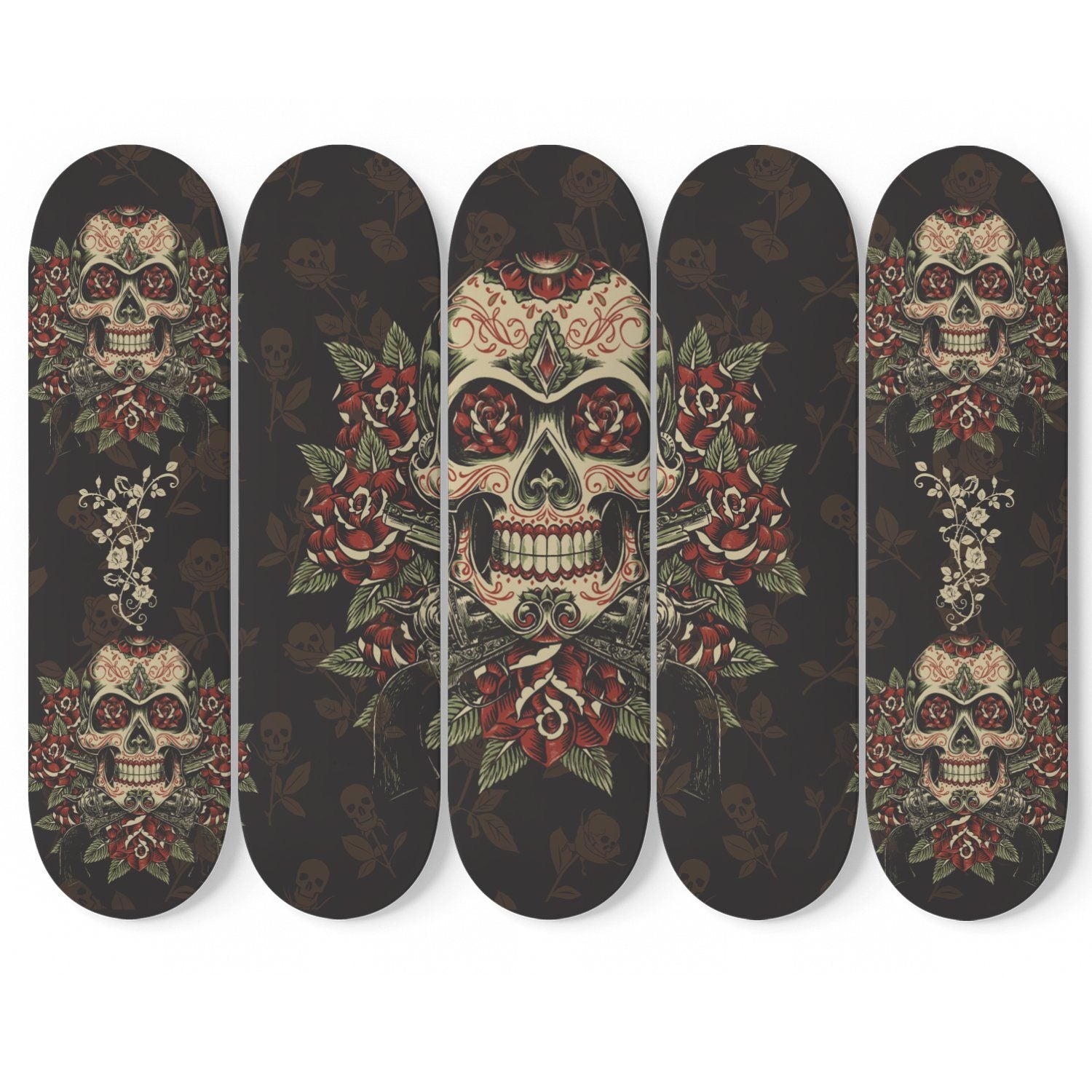 Detail Sugar Skull Snowboard Nomer 9