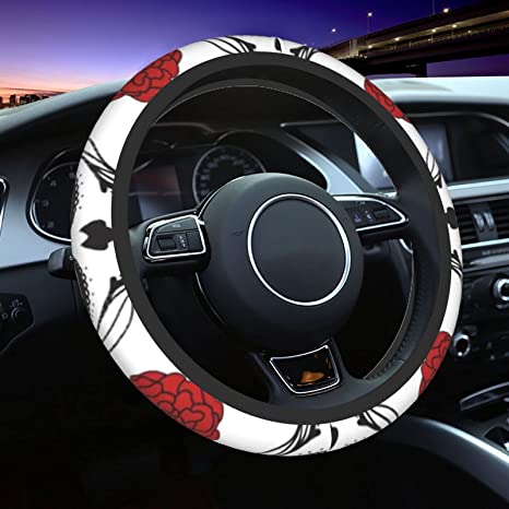 Detail Sugar Skull Steering Wheel Cover Nomer 32