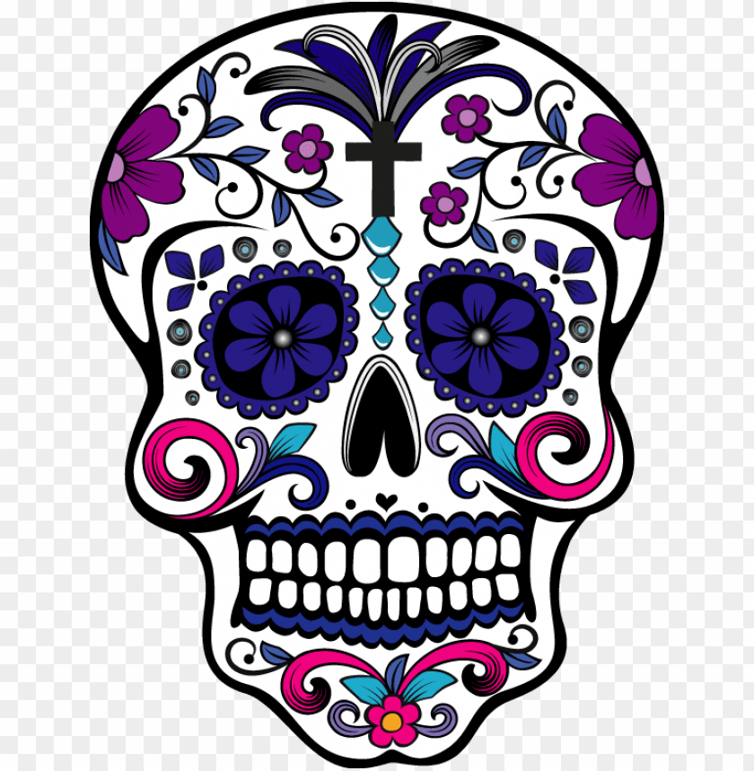 Detail Sugar Skull Transparent Background Nomer 8