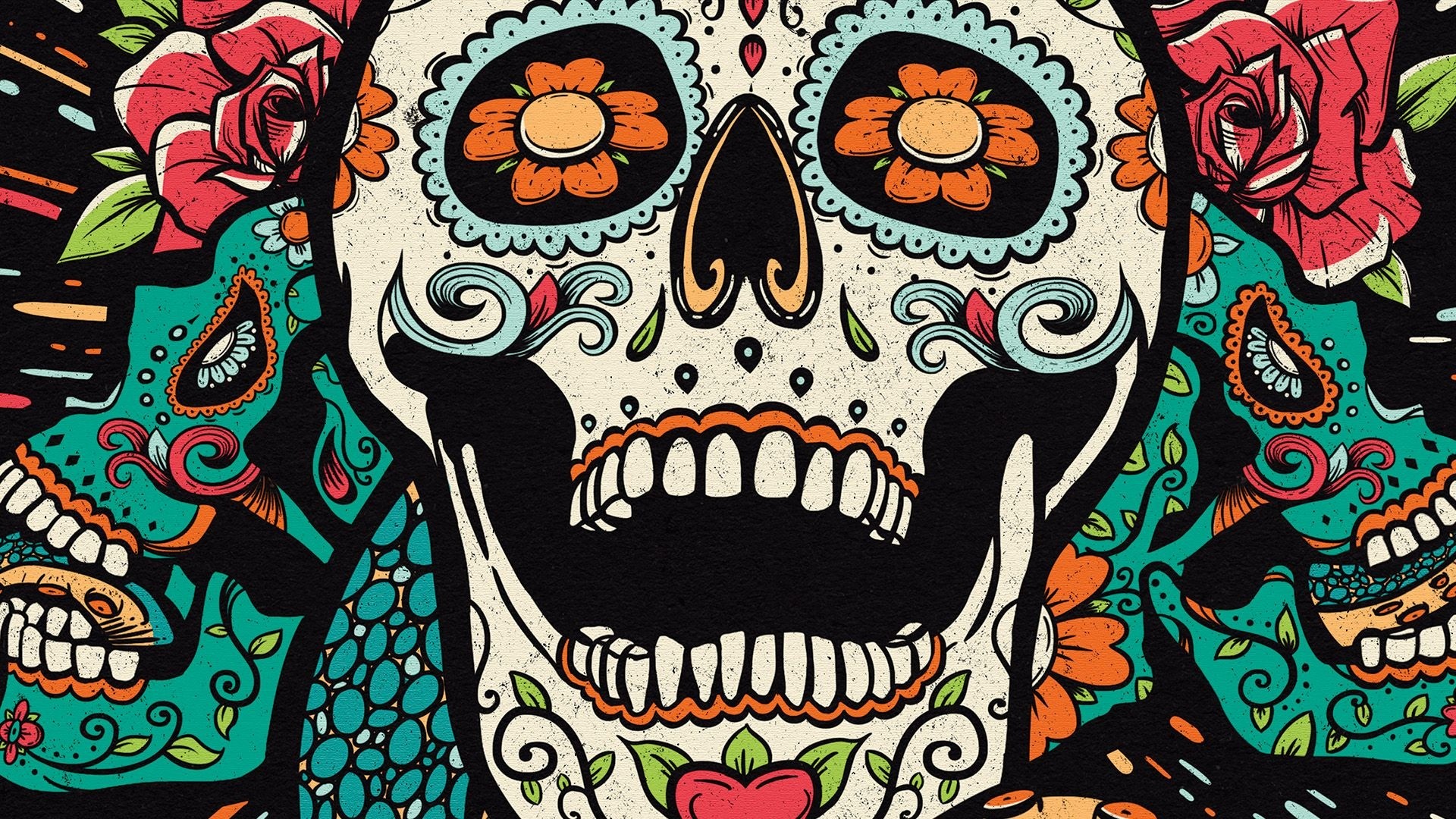 Detail Sugar Skull Wallpaper For Computer Nomer 3