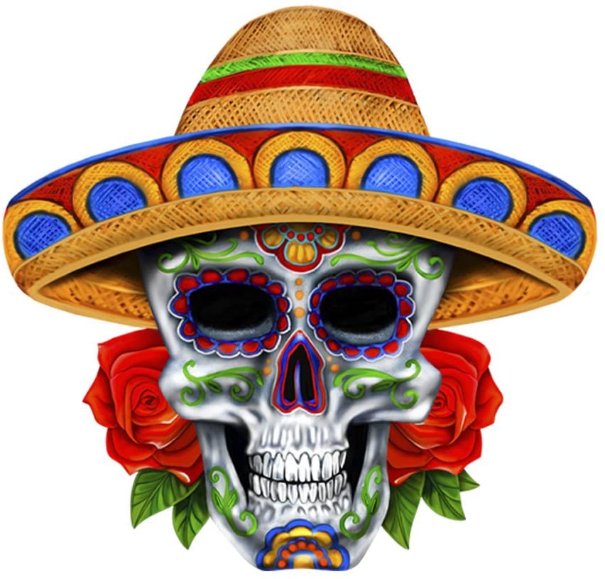 Sugar Skull With Sombrero - KibrisPDR