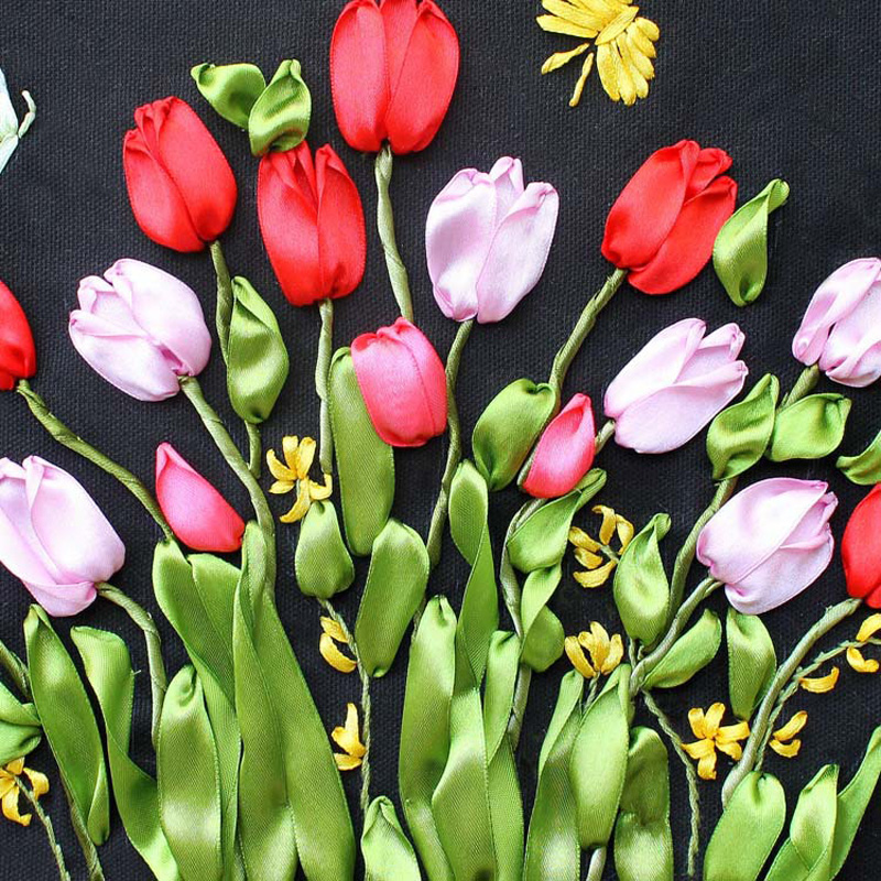 Detail Sulam Pita Bunga Tulip Nomer 7