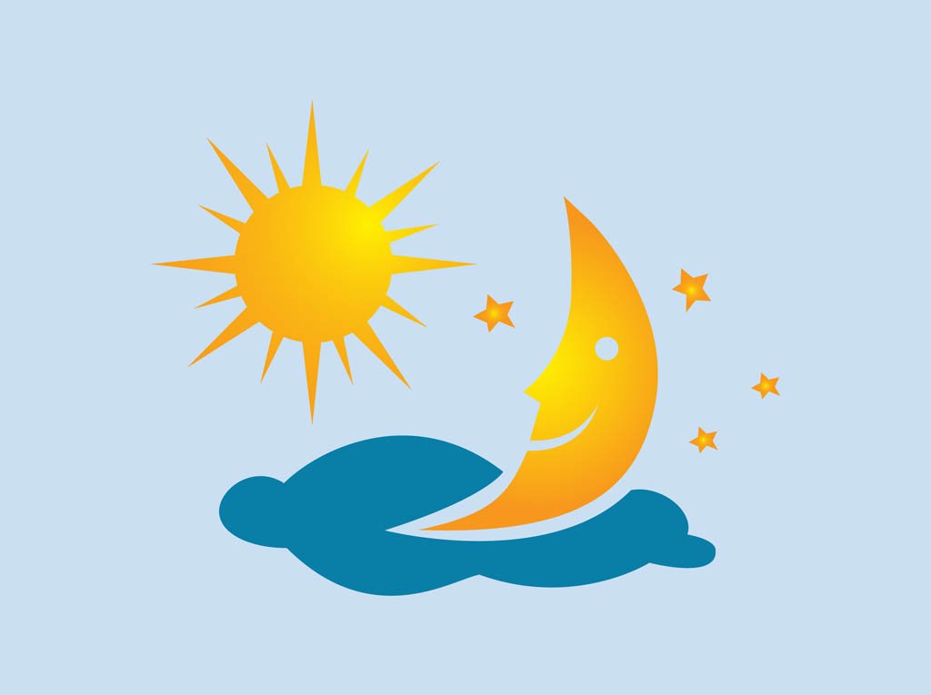 Detail Sun Moon And Stars Clipart Nomer 15