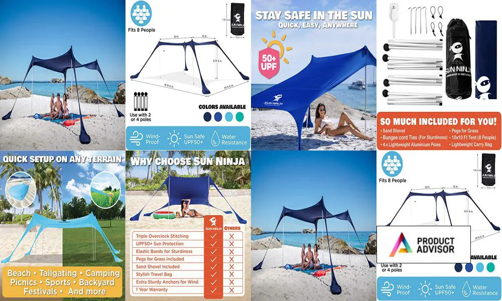 Detail Sun Ninja Beach Tent Nomer 44