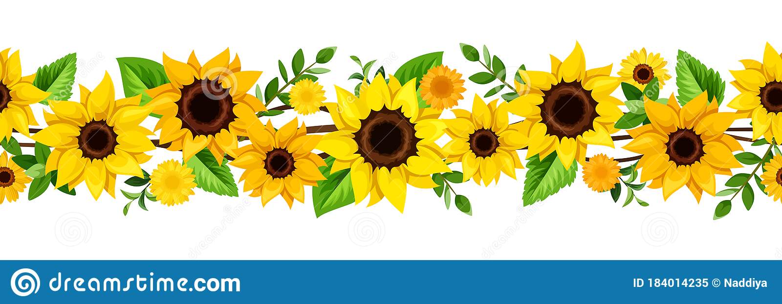 Detail Sunflower Banner Clipart Nomer 6