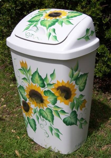 Detail Sunflower Bathroom Trash Can Nomer 7