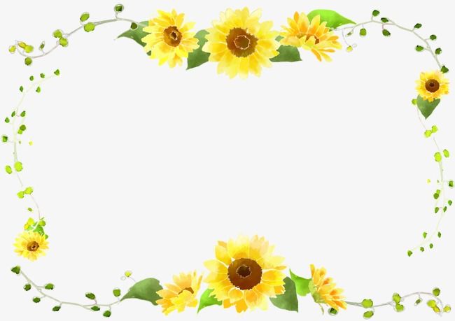 Detail Sunflower Border Clip Art Free Nomer 2