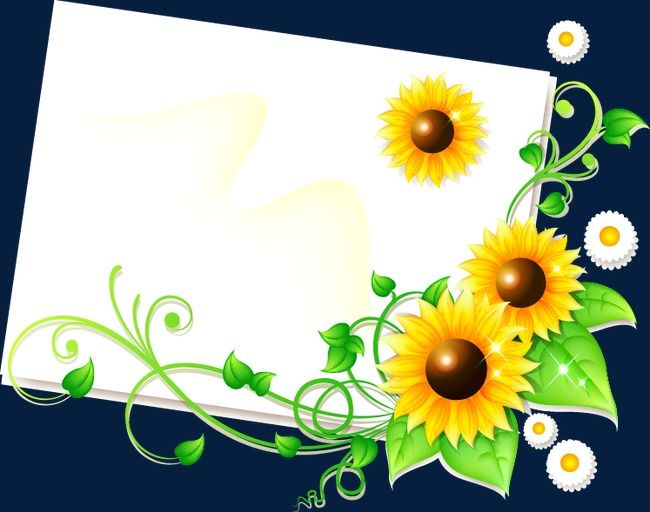 Detail Sunflower Border Clip Art Free Nomer 24