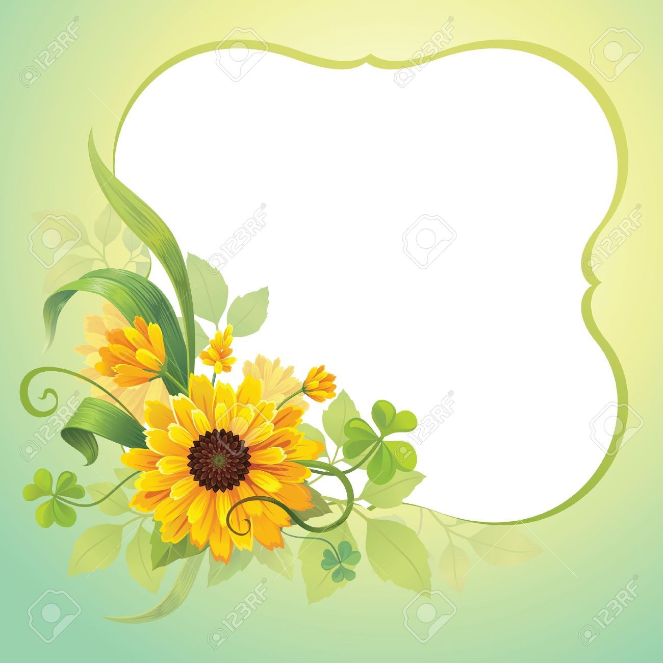 Detail Sunflower Border Clip Art Free Nomer 44