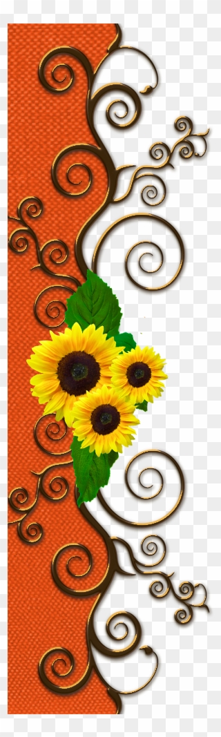 Detail Sunflower Border Clip Art Free Nomer 45