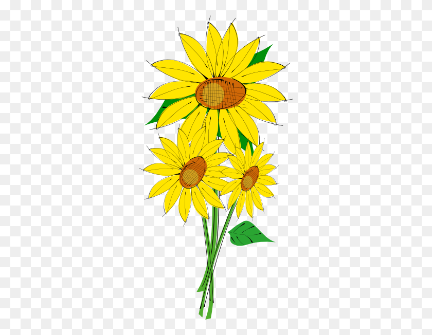 Detail Sunflower Clipart Free Nomer 32