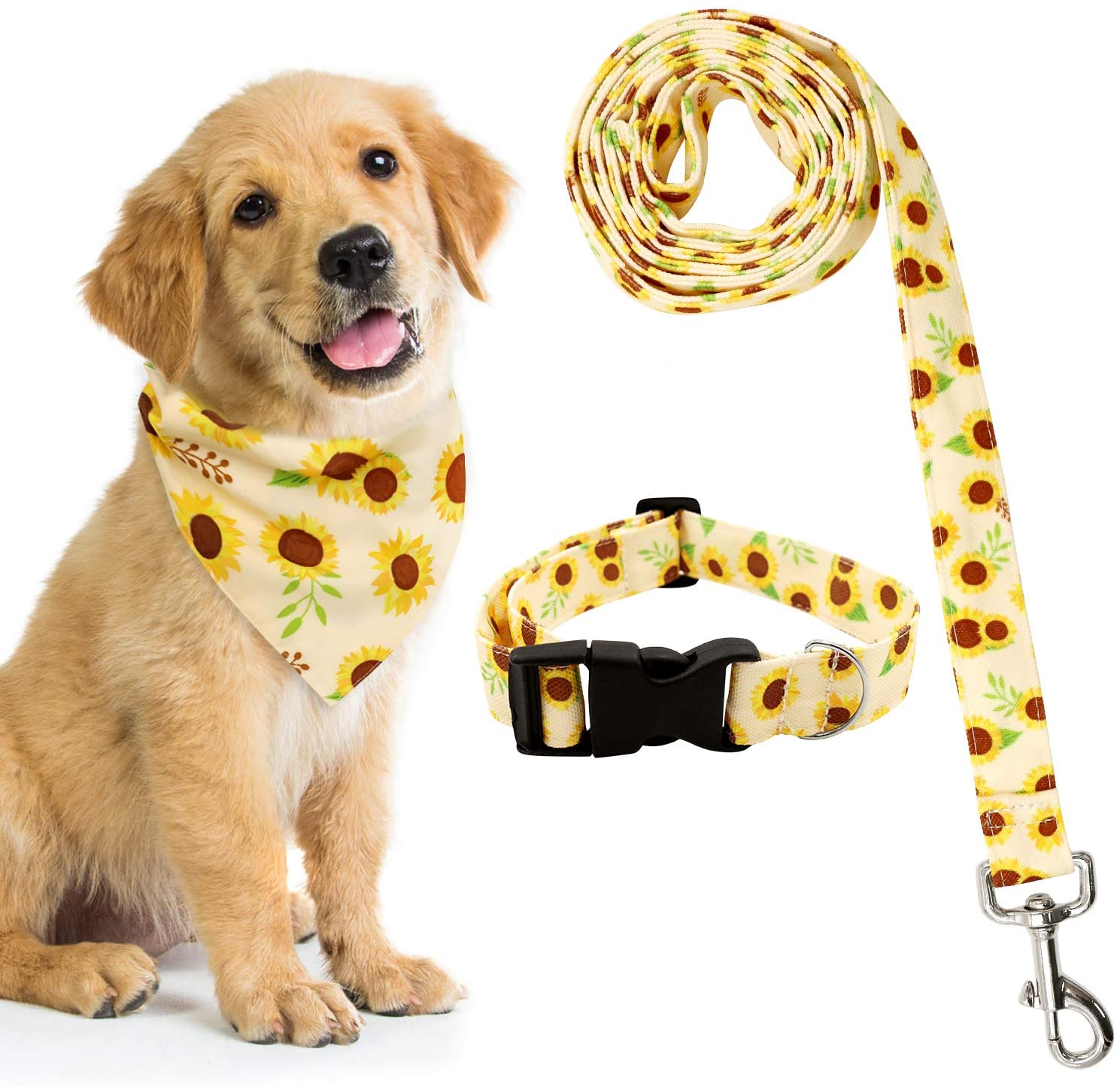 Detail Sunflower Dog Collar And Leash Nomer 3