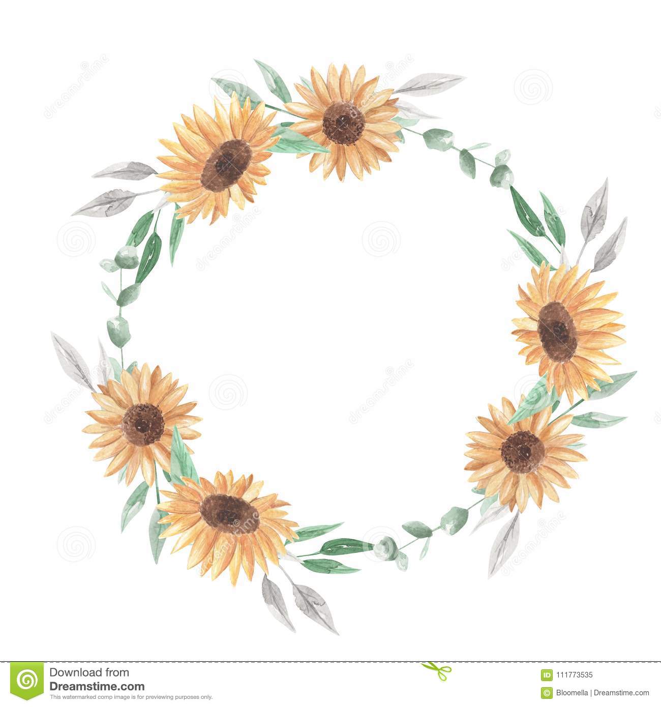 Detail Sunflower Garland Clipart Nomer 15