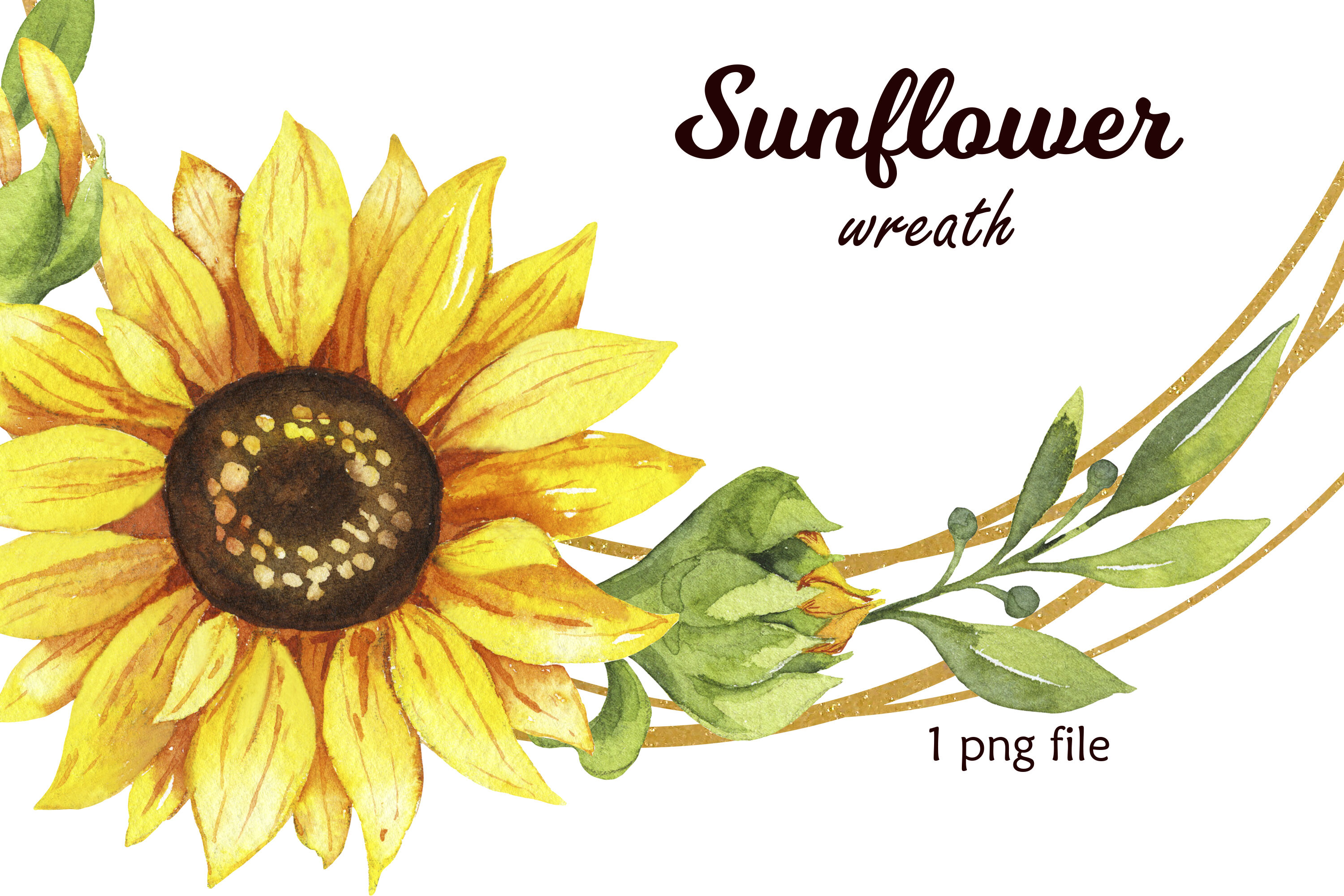 Detail Sunflower Garland Clipart Nomer 44