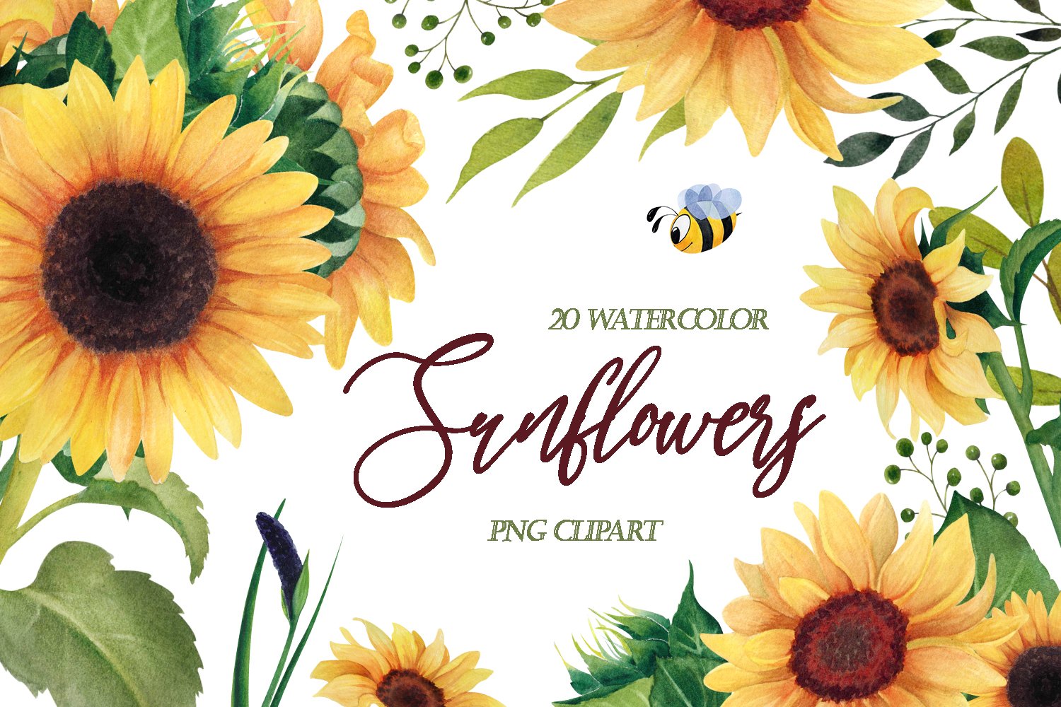 Detail Sunflower Images Clip Art Nomer 34