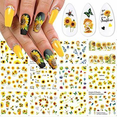 Detail Sunflower Nail Art Stickers Nomer 10