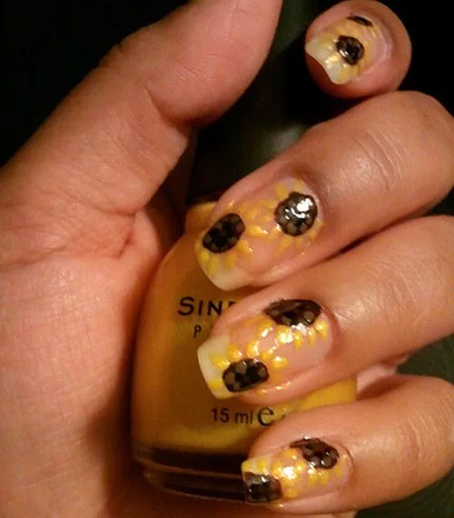 Detail Sunflower Nails Clear Nomer 35