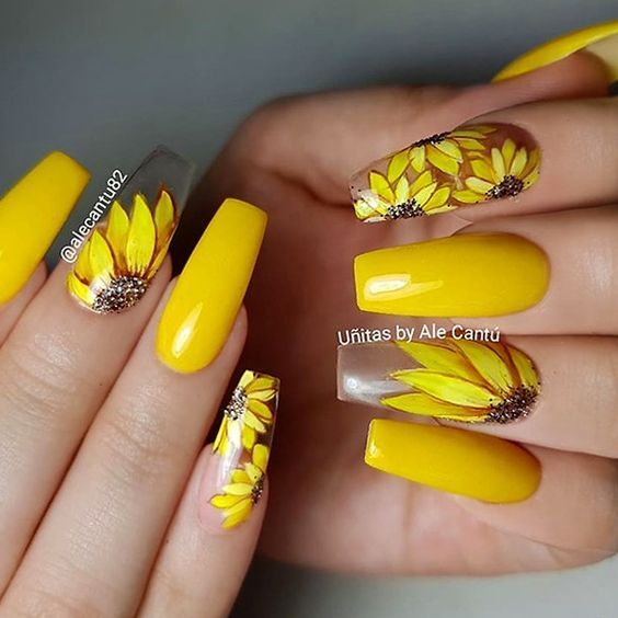 Detail Sunflower Nails Clear Nomer 9