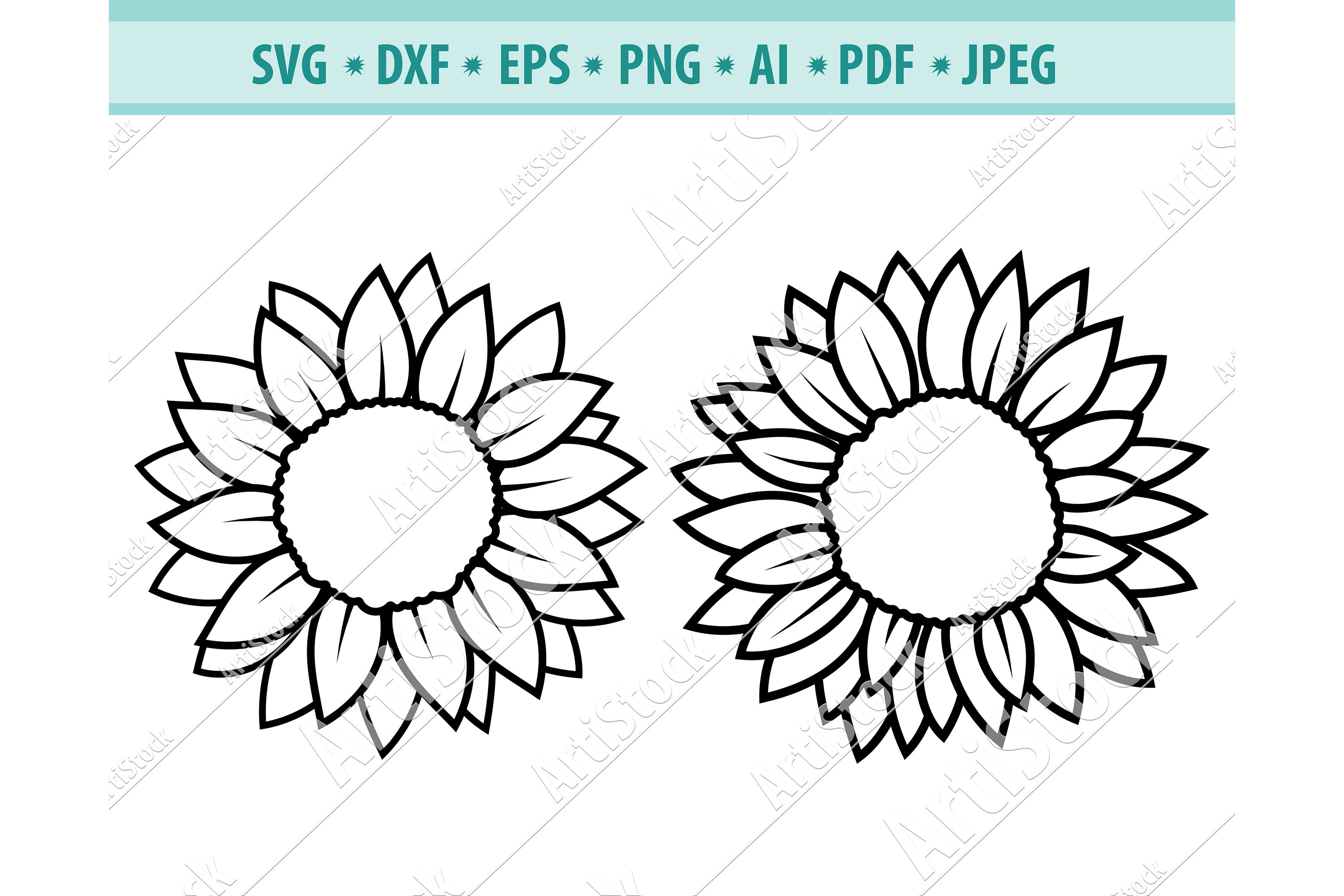 Detail Sunflower Outline Png Nomer 24