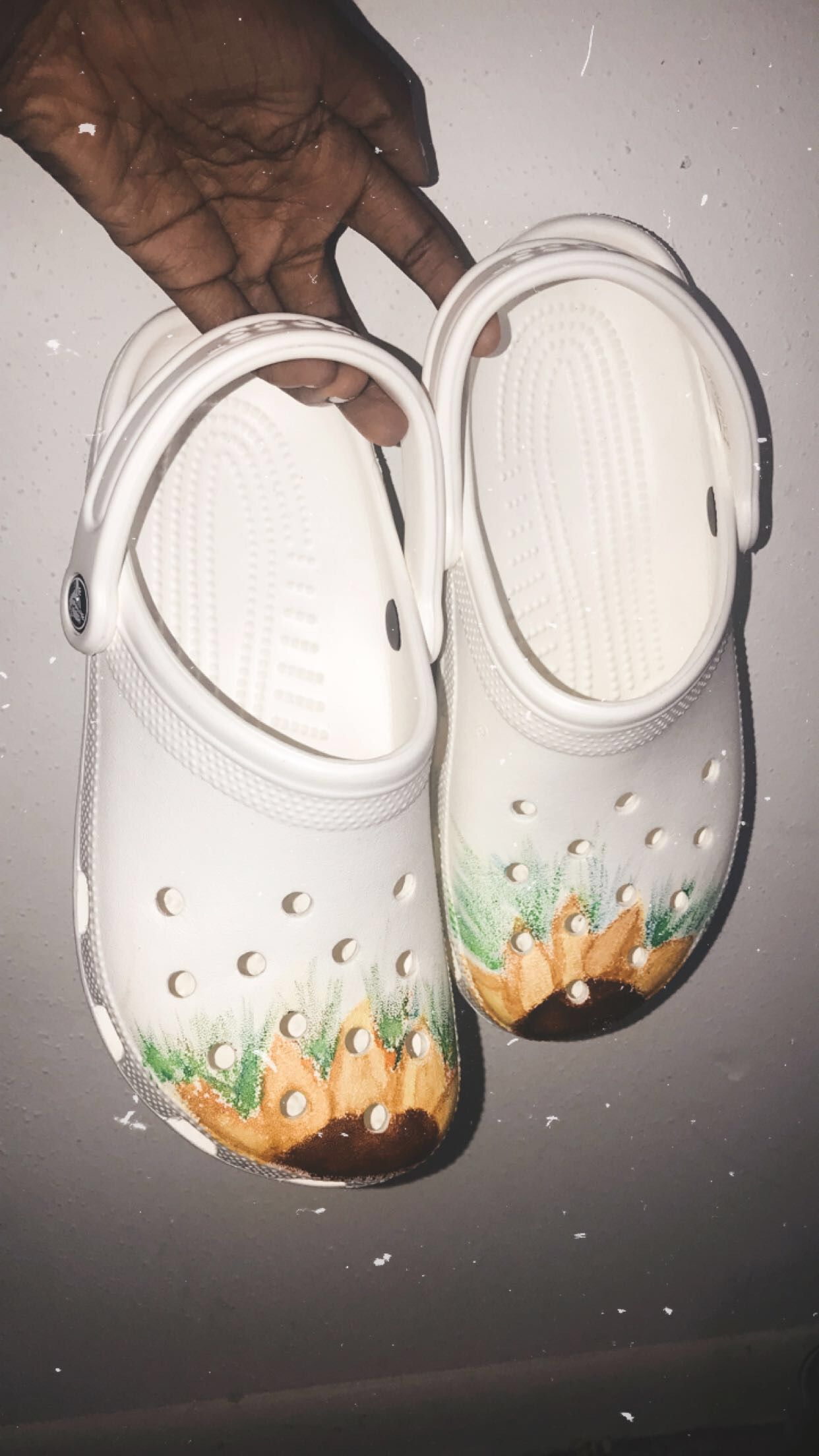 Sunflower Painted Crocs - KibrisPDR