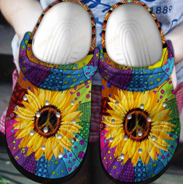 Download Sunflower Painted Crocs Nomer 12