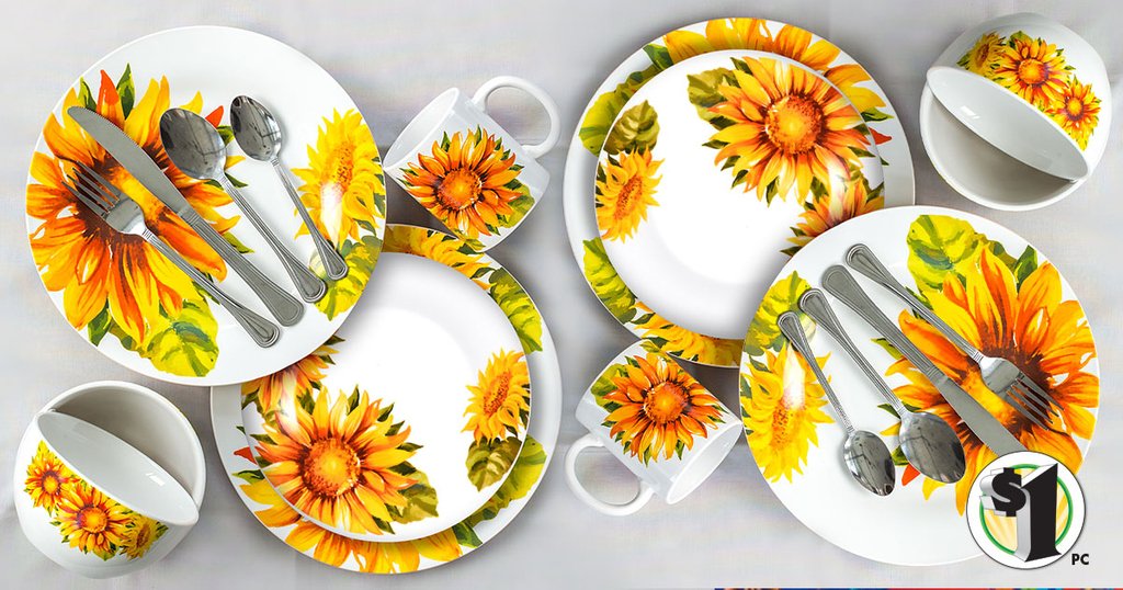 Detail Sunflower Plates At Dollar Tree Nomer 6