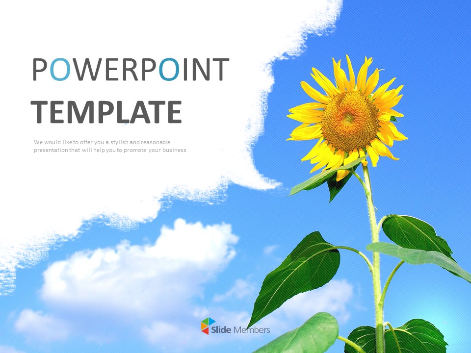 Sunflower Powerpoint Template - KibrisPDR