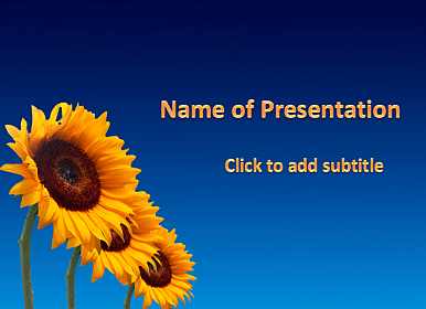 Detail Sunflower Powerpoint Template Nomer 15