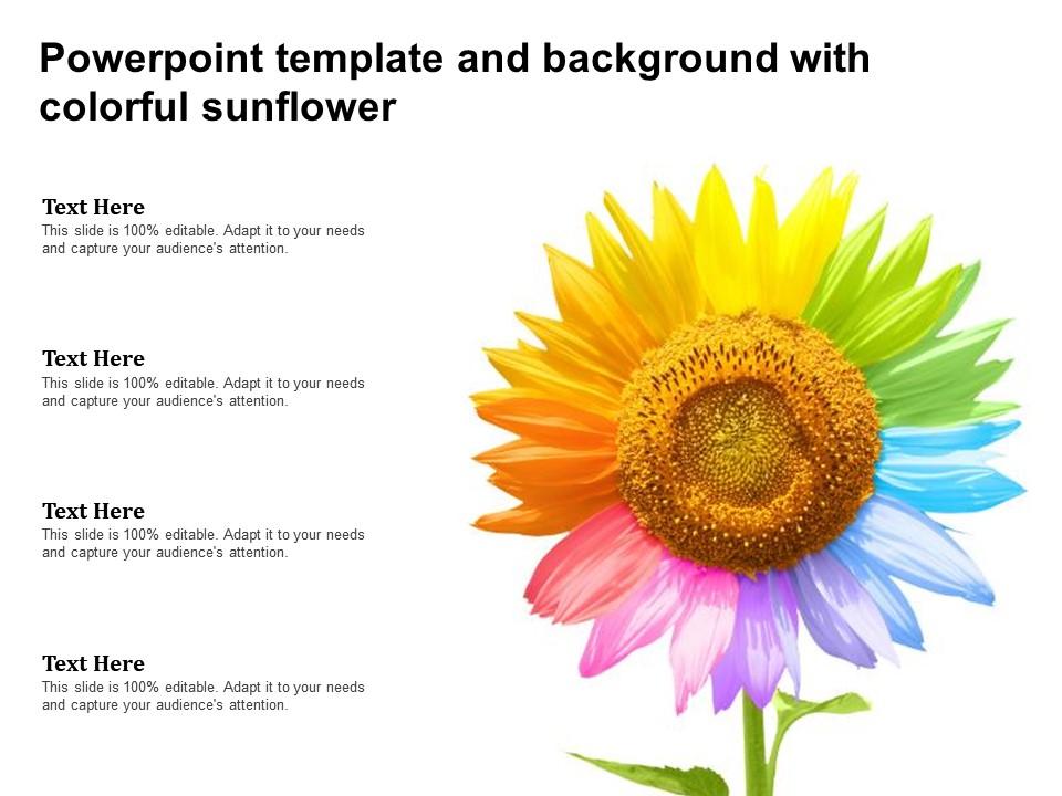 Detail Sunflower Powerpoint Template Nomer 40