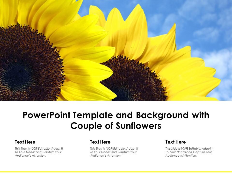 Detail Sunflower Powerpoint Template Nomer 42